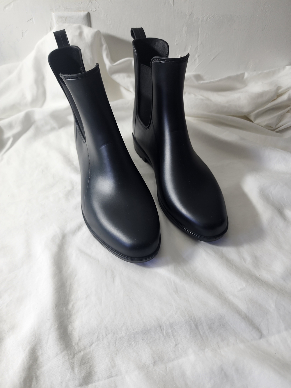 a new day Black Chelsea Rain Boots for Women
